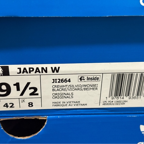 Adidas Japan Cream Silver Violet Womens New Sneakers NIB Retro Shoes - Picture 12 of 16